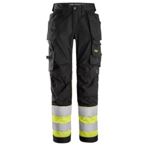 Snickers Workwear Еластичен дамски панталон с външни джобове и висока видимост клас 1 6734