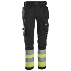 Snickers Workwear Еластичен панталон с външни джобове и висока видимост 6234
