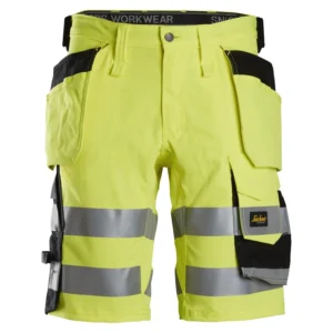 Snickers Workwear Къси панталони с външни джобове и висока видимост клас 1 6135