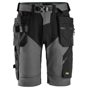 Snickers Workwear Къси работни панталони с външни джобове 69045804 - 5804 - Steel grey\Black