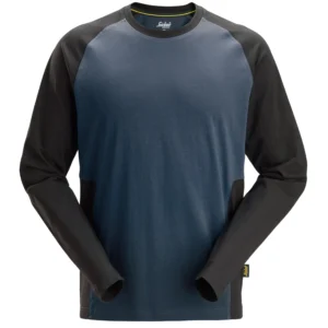 Snickers Workwear Тениска в два цвята с дълъг ръкав 24509504003 - 9504 - Navy\Black