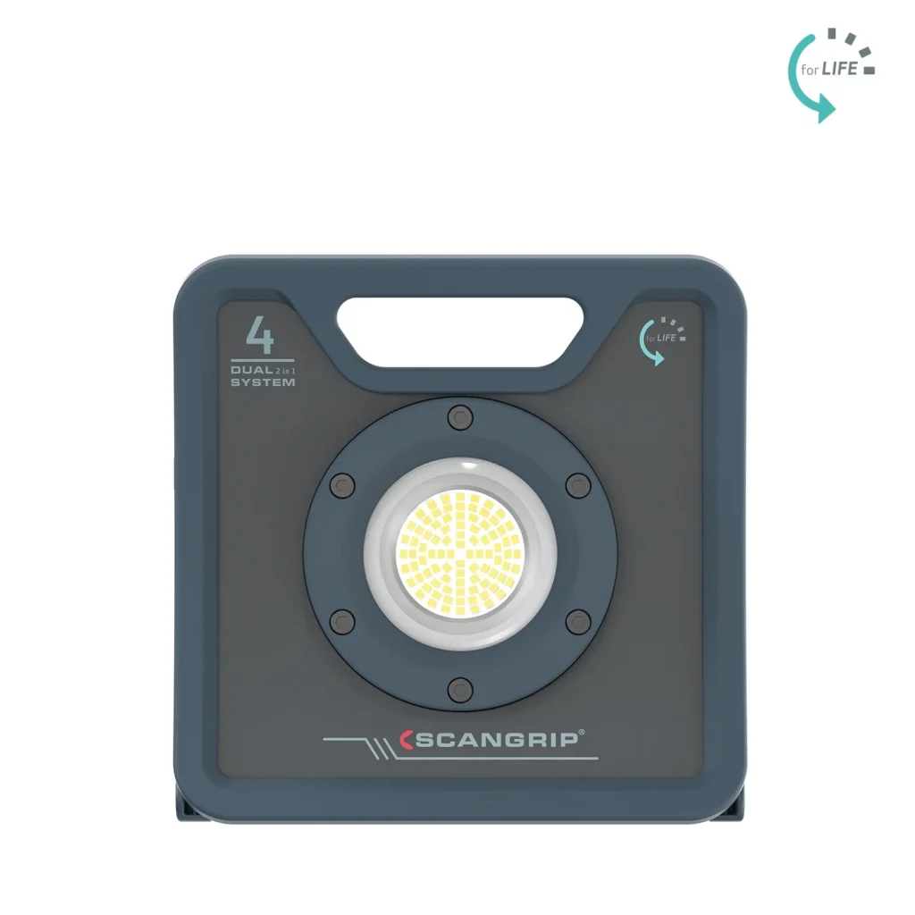 Scangrip LED прожектор акумулаторен NOVA 4 C+R 03.6204 – 4000 lm, с кабел и батерия