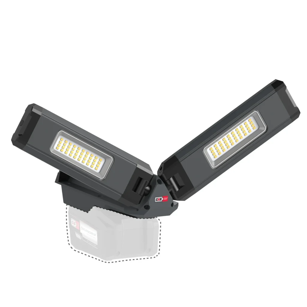 Scangrip LED прожектор DUO CONNECT 03.6111C – 2500 lm, две насочващи се глави